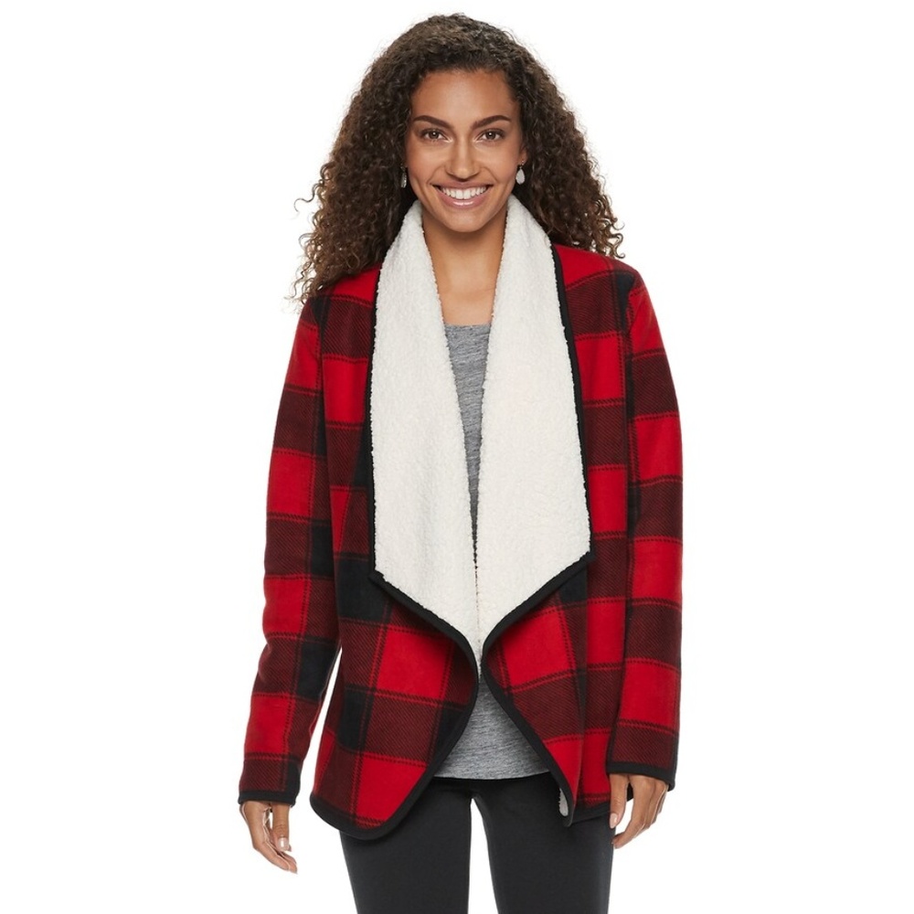 **SOLD**   Buffalo Check Supersoft Fleece Cardigan